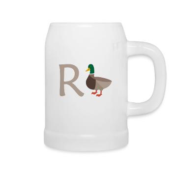 Rente Ente Ruhestand Pension Frührente Geschenk - Bierkrug - Weiß - Rechts