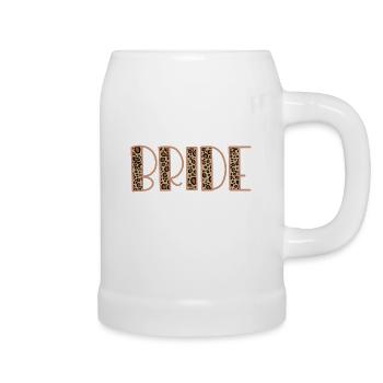 Mariée - Leopard Skin, Bachelorette Party Gift - Chope en céramique - blanc - Droite