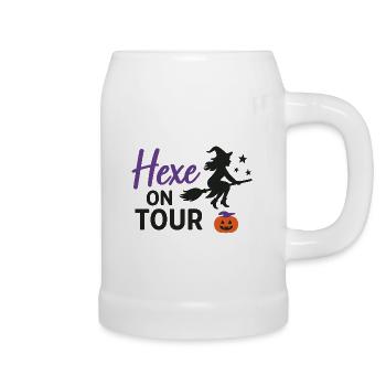 Sorcière en tournée Halloween Design - Chope en céramique - blanc - Droite