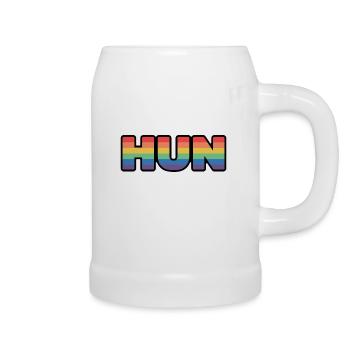 HUN Ungarn Magyarország LGBTQIA - Bierkrug - Weiß - Rechts