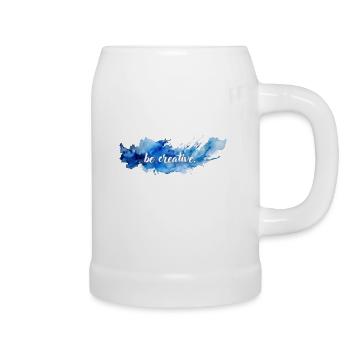 be creative. - Bierkrug - Weiß - Rechts