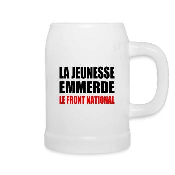 la jeunesse emmerde front national - Chope en céramique - blanc - Droite