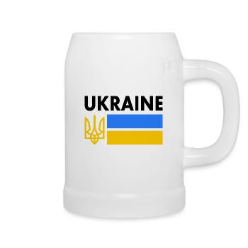 Ukraine - Bierkrug - Weiß - Rechts