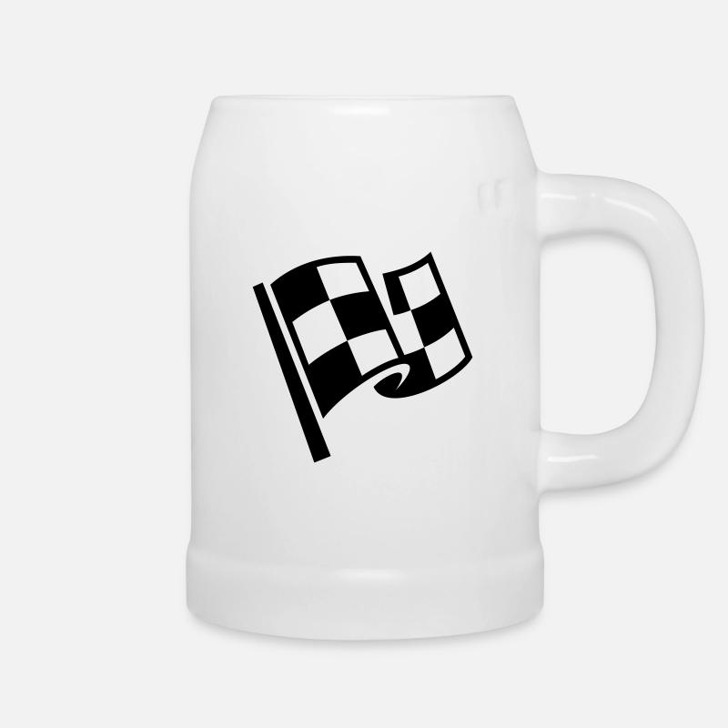 Drapeau Course Cible Voiture - Chope en céramique - blanc