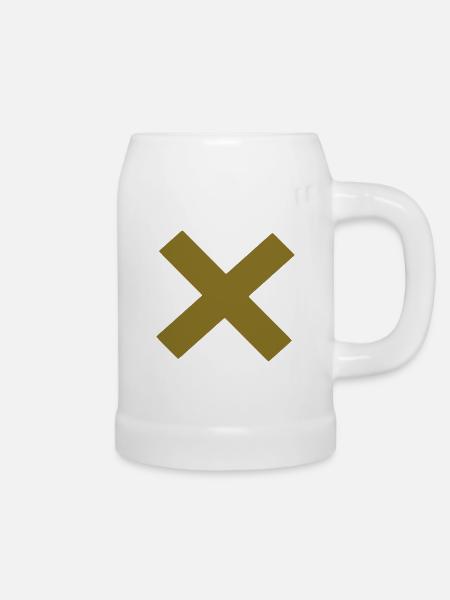 X - Bierkrug - Weiß