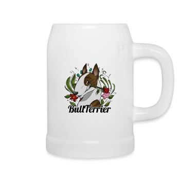 Happiness BullTerrier - Bringé - Beer Mug - white - Right