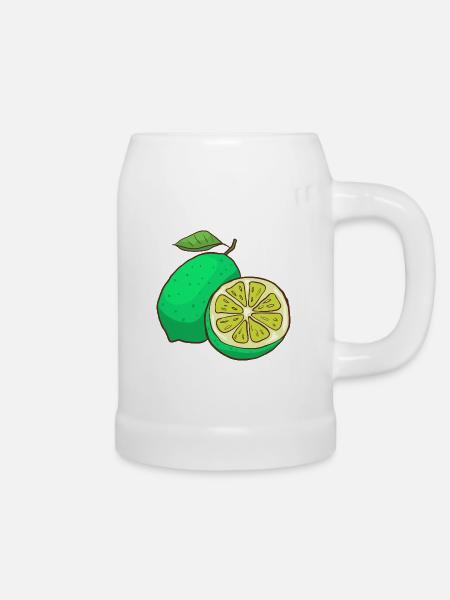 Limetten Limonen - Bierkrug - Weiß