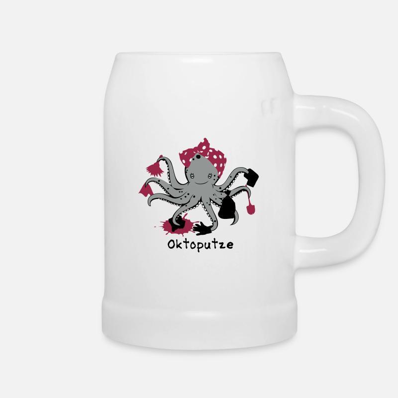 Oktoputze - Bierkrug - Weiß