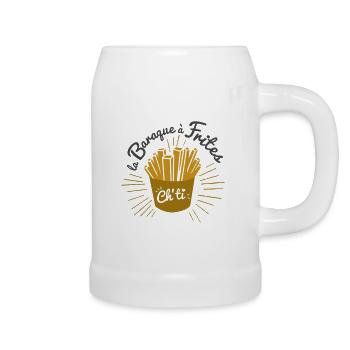 La baraque à frites, ch'ti ! - Chope en céramique - blanc - Droite