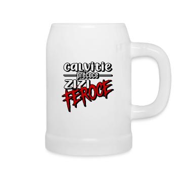 calvitie précoce, zizi féroce - Chope en céramique - blanc - Droite