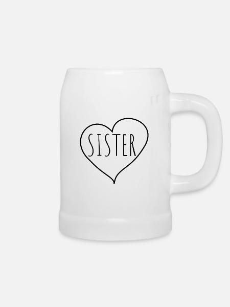 Schwester Herz - Bierkrug - Weiß