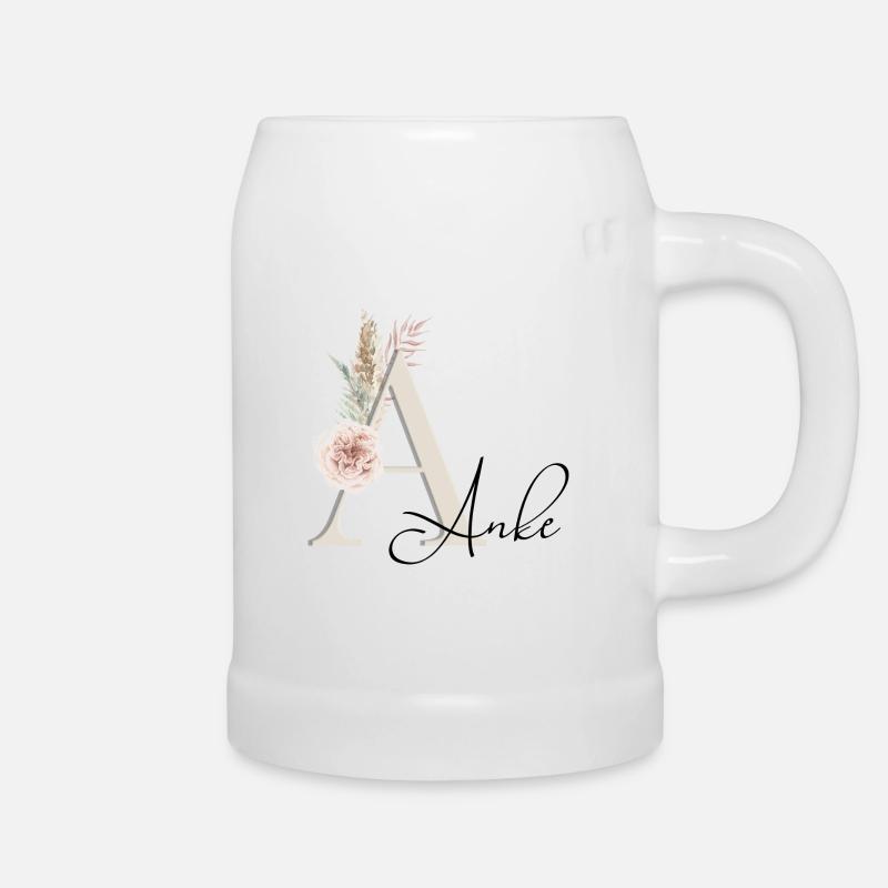 Anke Name Boho - Bierkrug - Weiß
