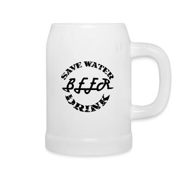 Save Water Drink BEER - Beer Mug - white - Right