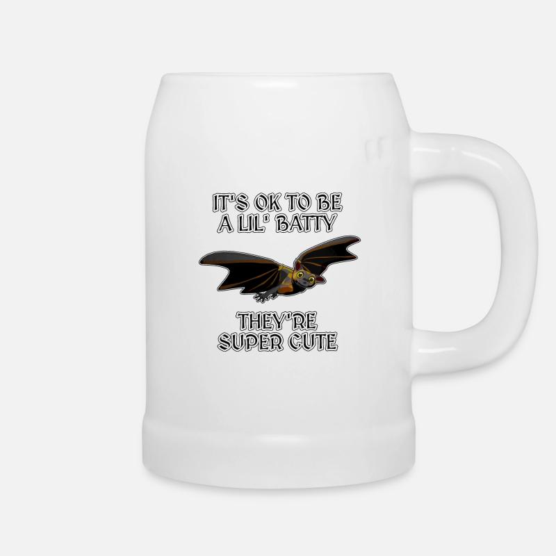 It's OK to be a little batty - Bierkrug - Weiß