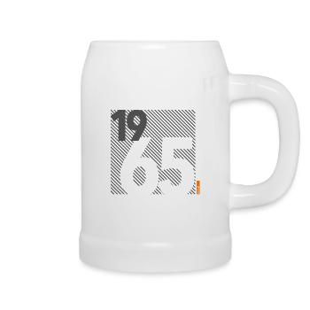 Hergestellt im Jahr 1965 Retro Modernistisches Design Geburtstagsgeschenk - Bierkrug - Weiß - Rechts