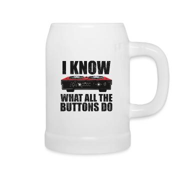 I know what all the buttons do - Beer Mug - white - Right