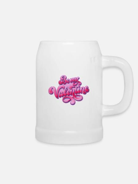 Be My Valentine - Bierkrug - Weiß