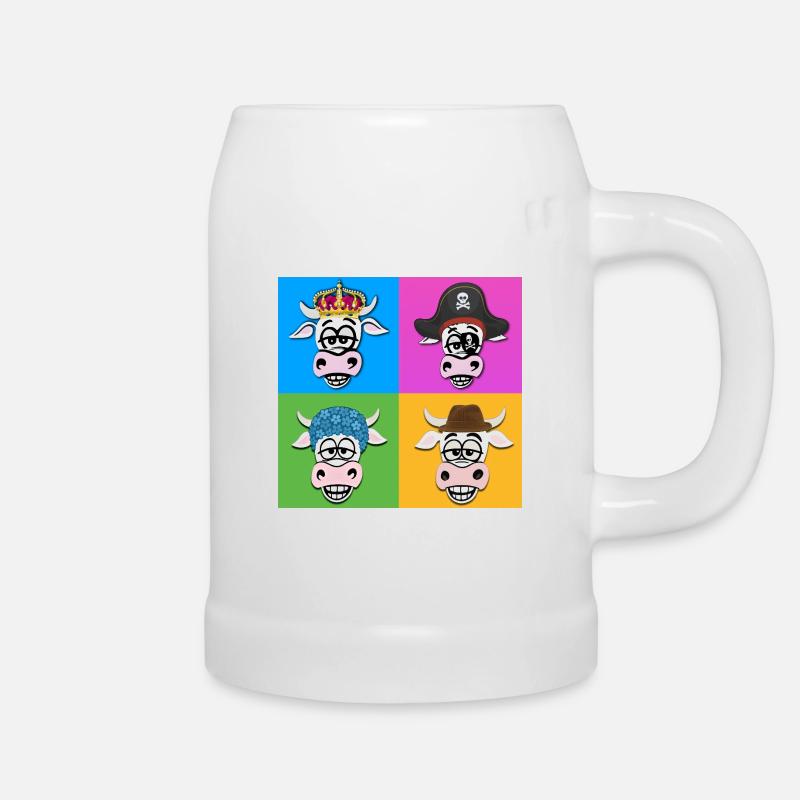 Cow Quartet - Beer Mug - white