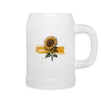 Sunflower Shine Growth - Beer Mug - white - Right