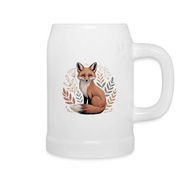 Boho Fuchs - Bierkrug - Weiß - Rechts
