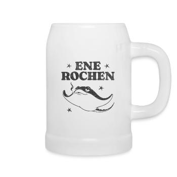 Smoker shirt Smoking Manta Ray Vintage - Beer Mug - white - Right