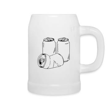 Can as a motif for sayings and beer fans - Beer Mug - white - Right