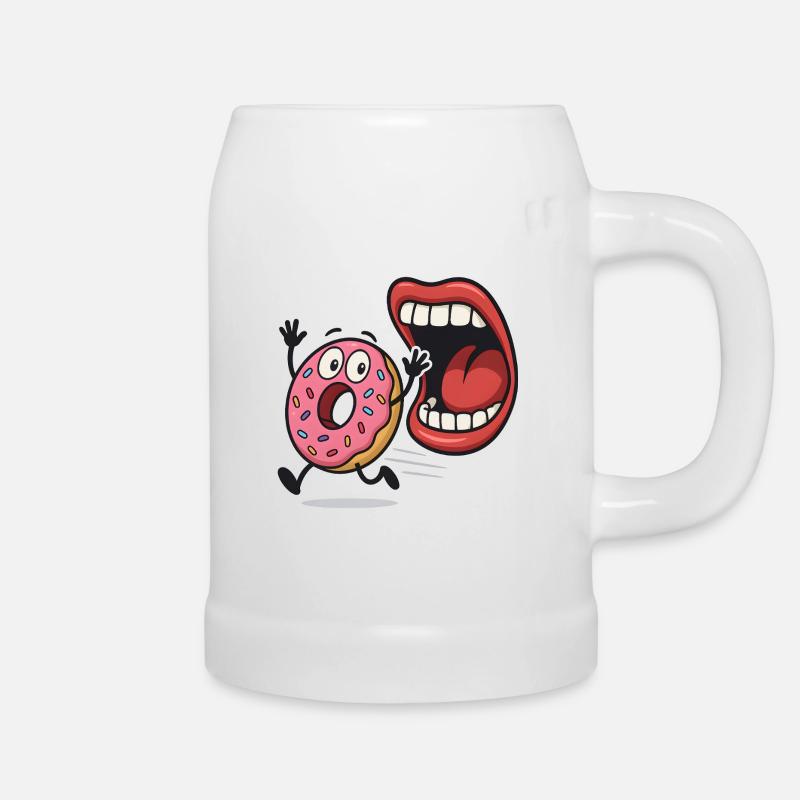 Humour de Donut Running - Chope en céramique - blanc
