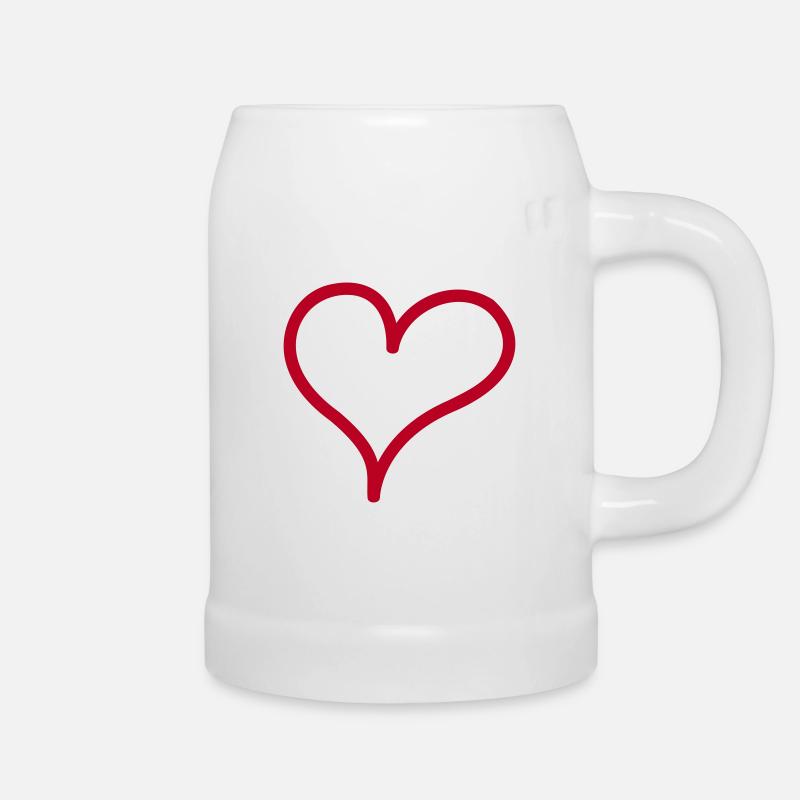 Love u! - Bierkrug - Weiß