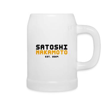 Satoshi Nakamoto 2009 Bitcoin - Beer Mug - white - Right