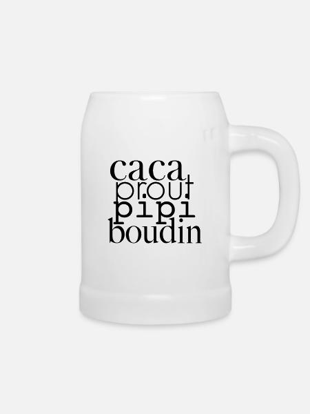 CACA prout Spule Pee - Bierkrug - Weiß