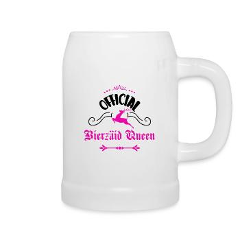 Official Bierzelt Queen Spruch München Fun Bayern - Bierkrug - Weiß - Rechts