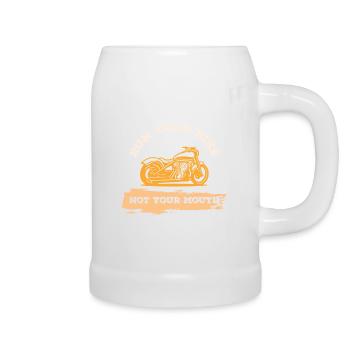Motorcycle Cool Saying - Beer Mug - white - Right