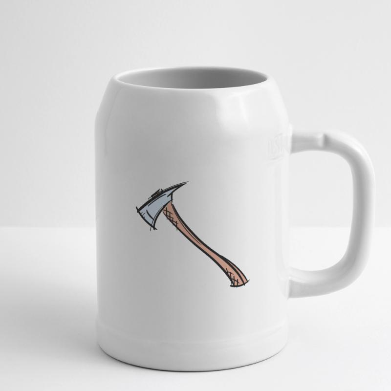 Axe Drawing / Fireman's Axe. Fireman. Beer Mug