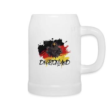 deutscher Adler Deutschlandfahne Bundesadler - Bierkrug - Weiß - Rechts
