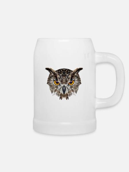 owl - Beer Mug - white