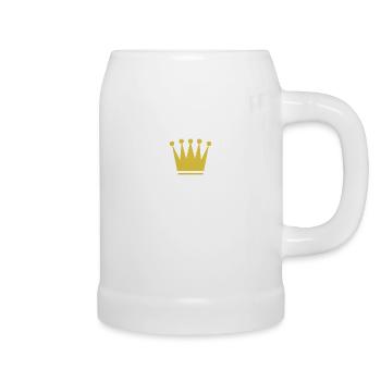 Bowlingqueen Krone Bowling Spruch - Bierkrug - Weiß - Rechts