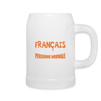 Ich bin Französischlehrerin - Bierkrug - Weiß - Rechts