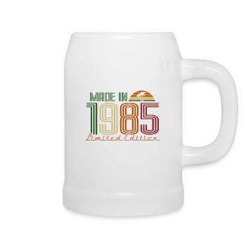 1985 geboren Retro 1985 Geschenkidee - Bierkrug - Weiß - Rechts