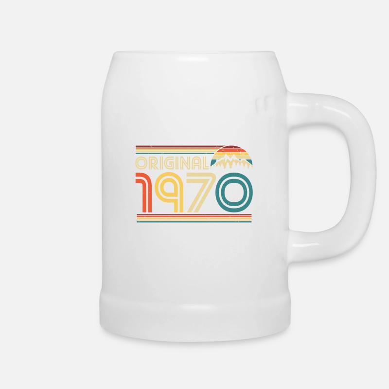 Original 1970 birthday present - Beer Mug - white