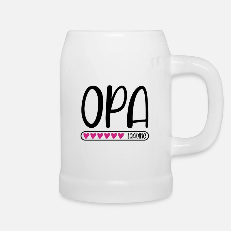 Opa loading - Bierkrug - Weiß