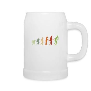 Tennis Evolution - Bierkrug - Weiß - Rechts