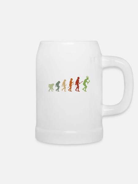 Tennis Evolution - Bierkrug - Weiß