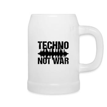 Techno Pas Guerre Paix Musique Techno - Chope en céramique - blanc - Droite