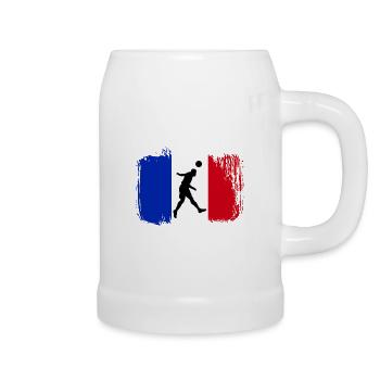 Fußball Frankreich Sport - Bierkrug - Weiß - Rechts