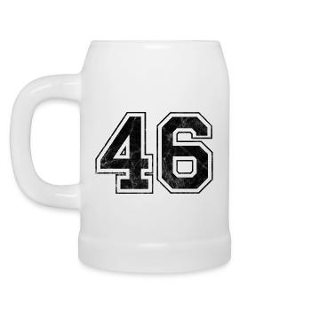Number 46 - Beer Mug - white - Left