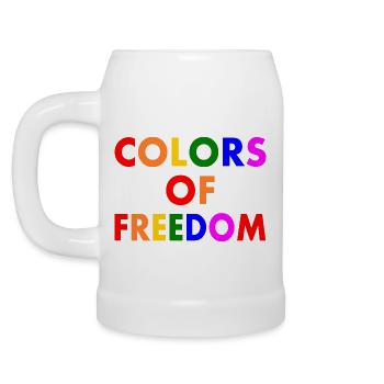Colors of freedom - Beer Mug - white - Left