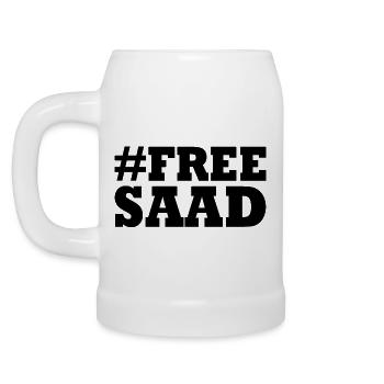 Free saad - Beer Mug - white - Left