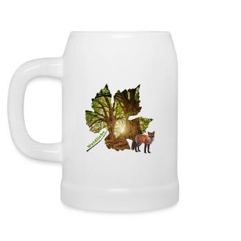 Forêt 48 avec renard - Chope en céramique - blanc - Gauche