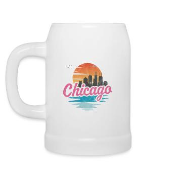 Ville de Chicago - Chope en céramique - blanc - Gauche