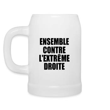 ensemble contre l'extreme droite - Chope en céramique - blanc - Gauche